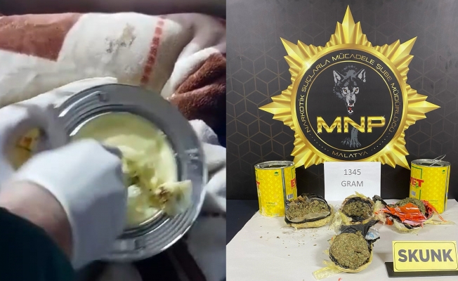 Malatya'da margarin kutusundan uyuşturucu çıktı