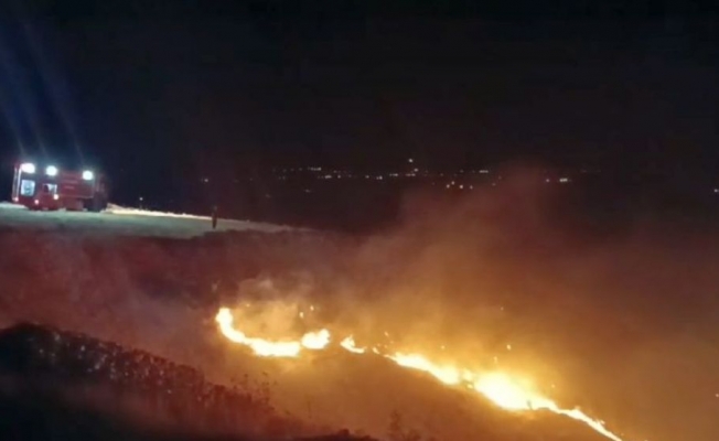 Malatya'da gece 2 ayrı noktada arazi yangını
