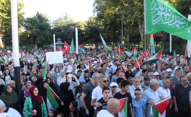 Malatya'da Filistin ve Haniye için yürüyüş