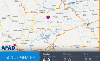 Malatya'da Deprem! AFAD 4.4 , Kandilli 4.1!