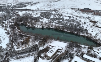 Malatya’da kar yağışı sonrası kış manzaraları